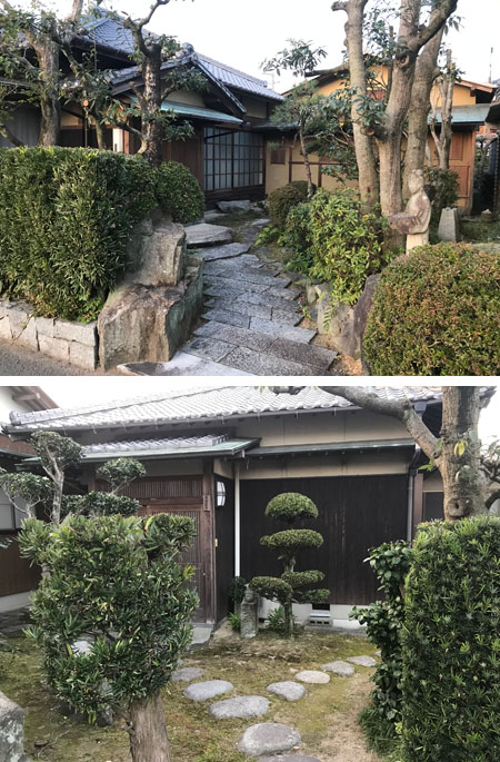 二つの玄関　剪定終了